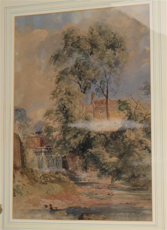 Peter de Wint, watercolour, waterfalls, 45 x 31cm